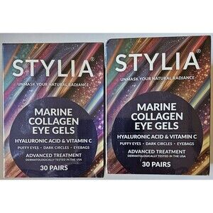 60 Pairs Marine Collagen Under Eye Gels Pads for Puffiness & Dark Circles 02/27